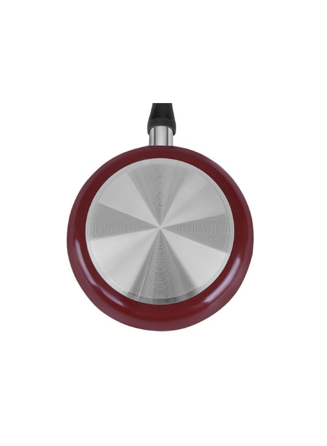 26 Cm Frypan With Glass Lid 3 Layer Non-Stick Coating Pfoa Free Lead Free Size 26*4.5Cm, Multi Color Multi Color 26 cmcm