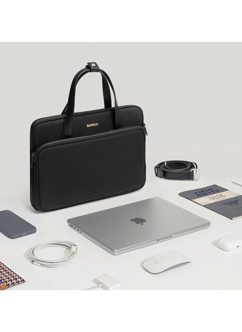 Versatile-A12 Laptop Shoulder Bag for 13.5-14 inch MacBook Pro M4/M3/M2/M1 Water-Resistant Eco-Friendly Laptop Accessory Sleeve Bag