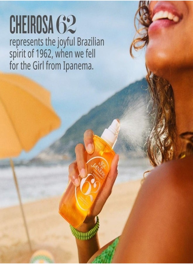 Sol de Janeiro Brazilian Crush Cheirosa 62 Hair & Body Fragrance Mist - 90ml | Iconic Warm & Sweet Gourmand Scent with Notes of Pistachio, Salted Caramel & Vanilla