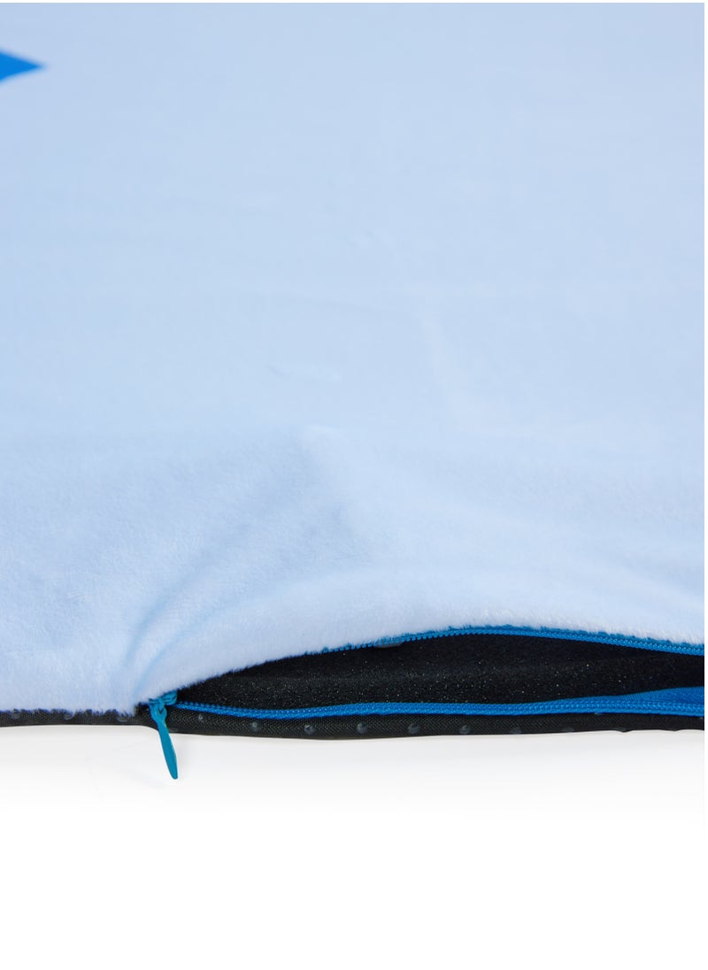 Luxury Padded Prayer Mat With Memory Foam Insert - Multan Inspired Design, Suede-Like Finish, Grippy Base, Comfortable Blue Prayer Rug (120x60 cm)