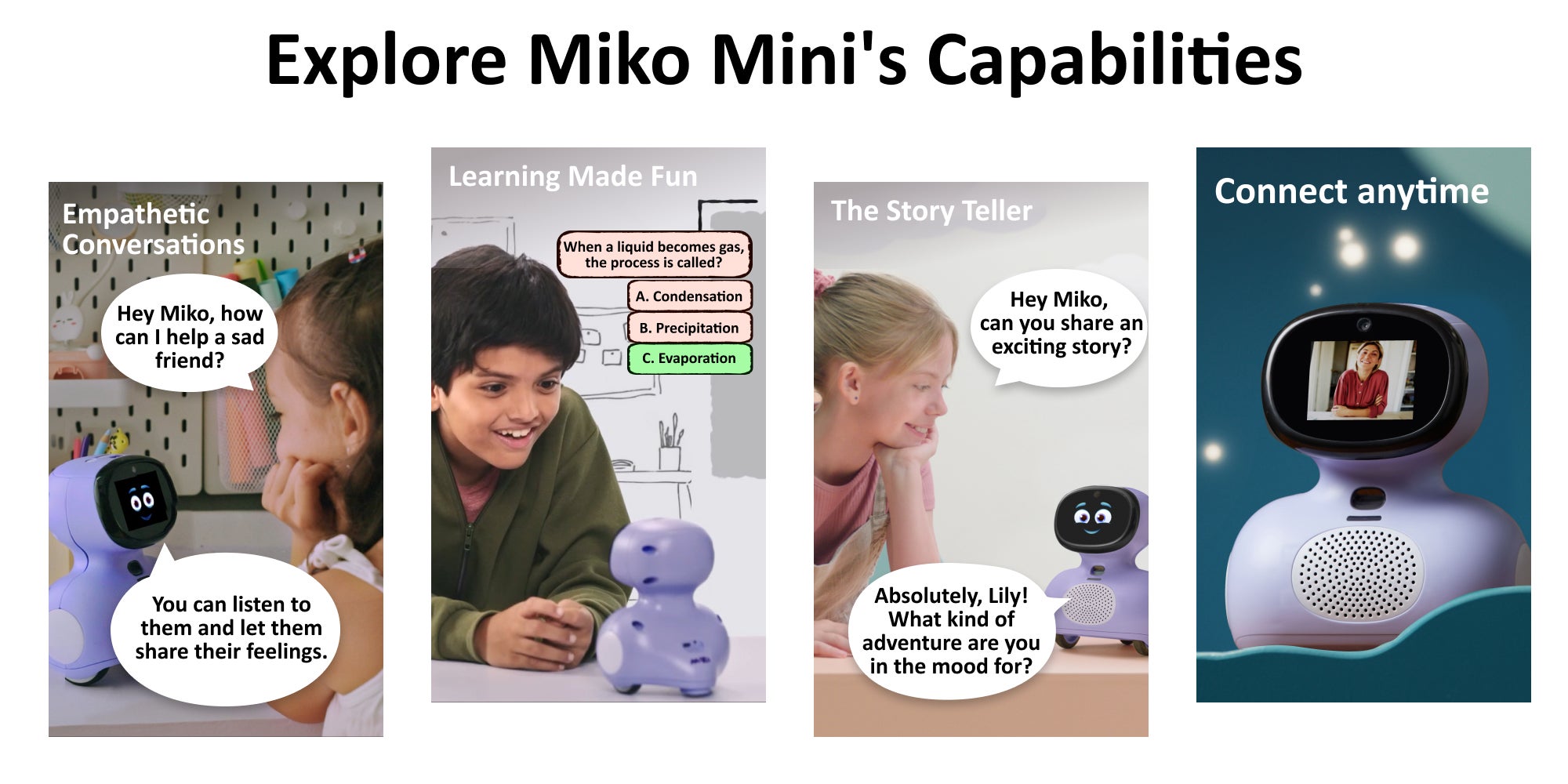 Mini With 30 Day Max: AI-Enhanced Intelligent Robot For Children Interactive Bot Equipped With Coding, A Wide Array Of Games Ideal Gift for Boys And Girls Of Ages 5-12 - Purple