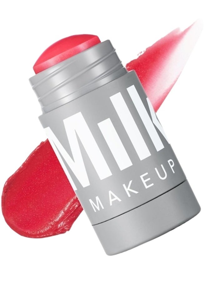 Milk Makeup Lip and Cheek Tint - Pigmented Cream Stick - Natural Vegan Formula - 6ml (Flip - True Red)