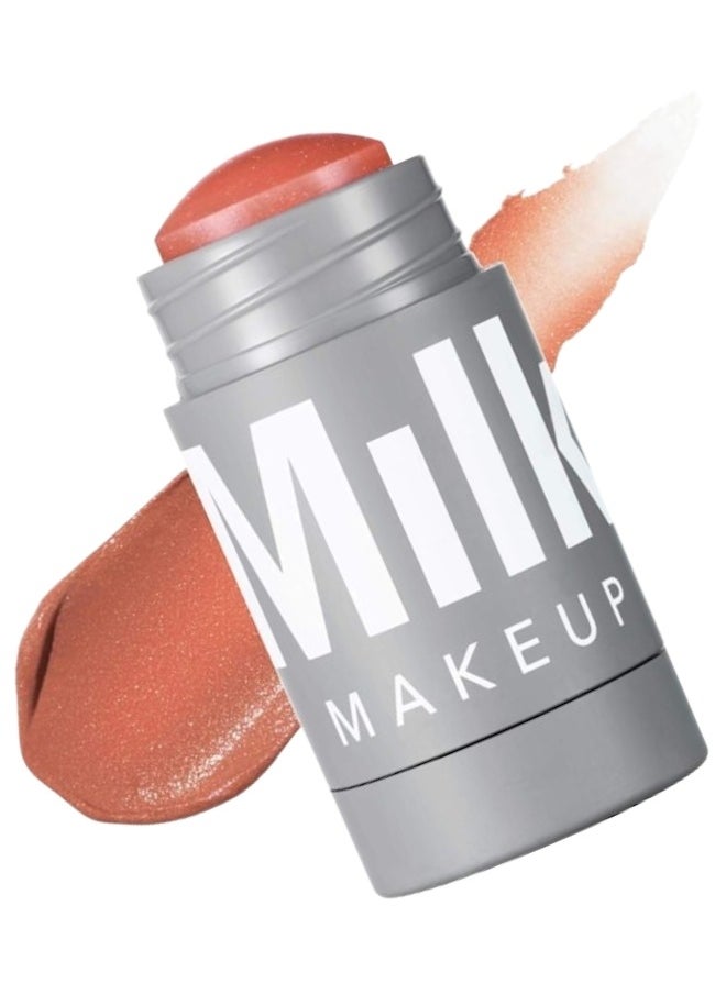 Milk Makeup Lip and Cheek Tint - Pigmented Cream Stick - Natural Vegan Formula - 6ml (Smirk - Dusty Rose Shimmer)