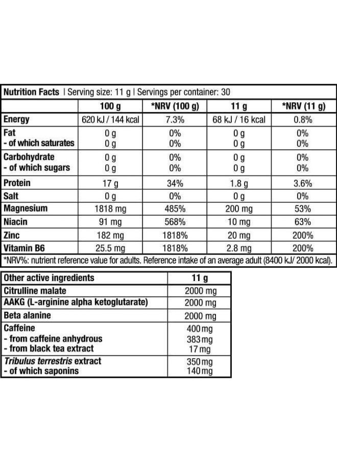 BiotechUSA Black Blood 300g - Pre-Workout Supplement for Energy, Focus, and Endurance (Café Blueberry Flavor)