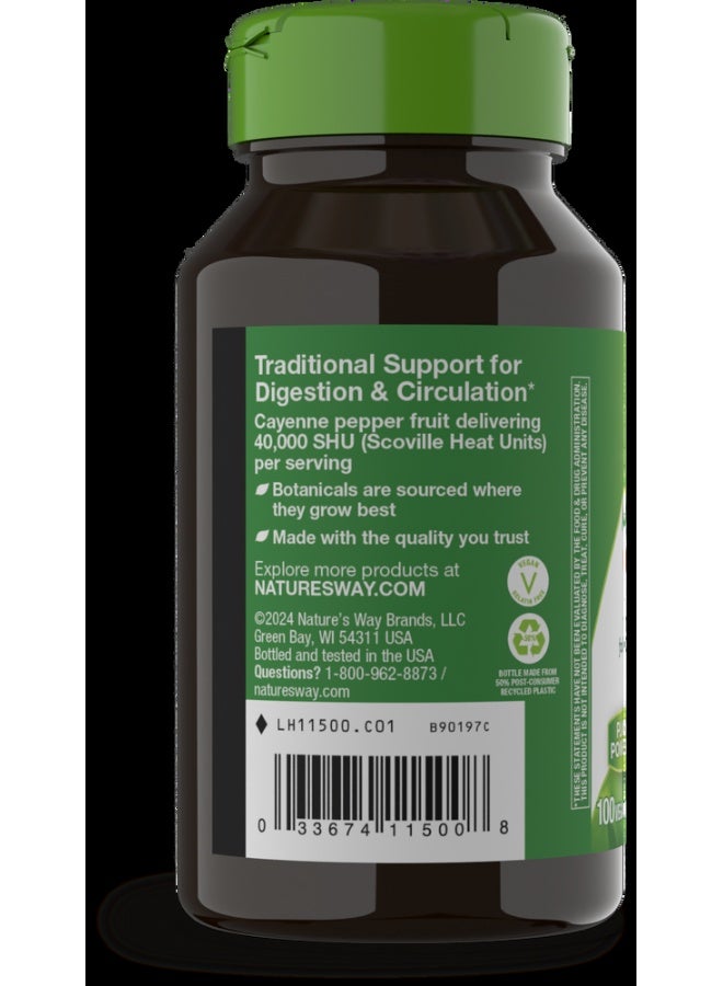 Cayenne Fruit 100 Vegan Capsules Packaging May Vary