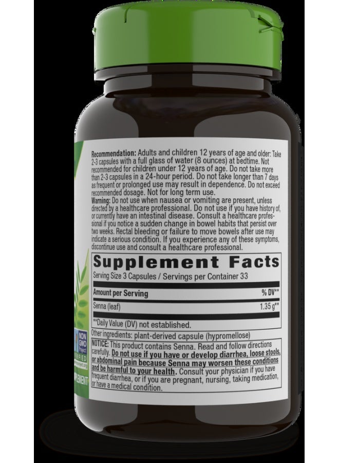 Senna Leaves 1350mg - 100 Vegan Capsules Packaging May Vary