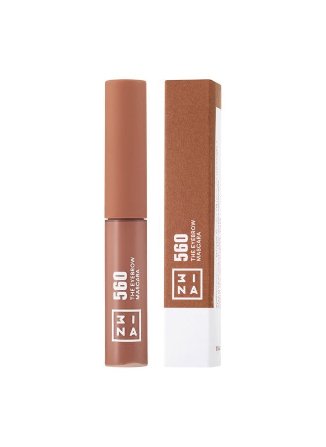 MAKEUP - Vegan - Cruelty Free - The Eyebrow Mascara 560 - Dark blond - Voluminizing - Fixes & Controls Brows -Non Sticky Gel Formula - Dense & Fuller Brows - Multiplier Effect - Good Adhesion