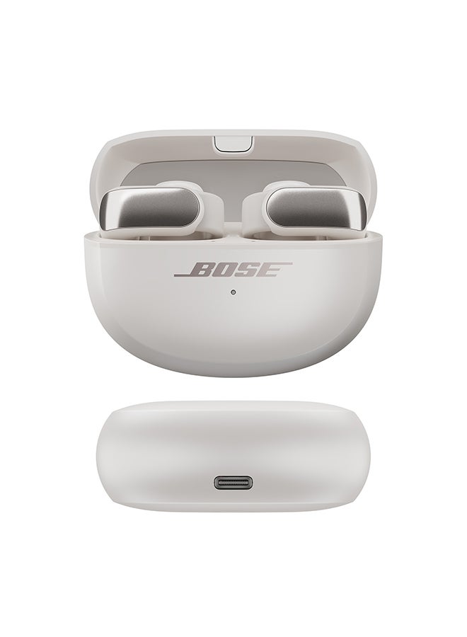 Ultra Open Earbuds with OpenAudio Technology, Open Ear Wireless Earbuds, Up to 48 Hours of Battery Life White Smoke