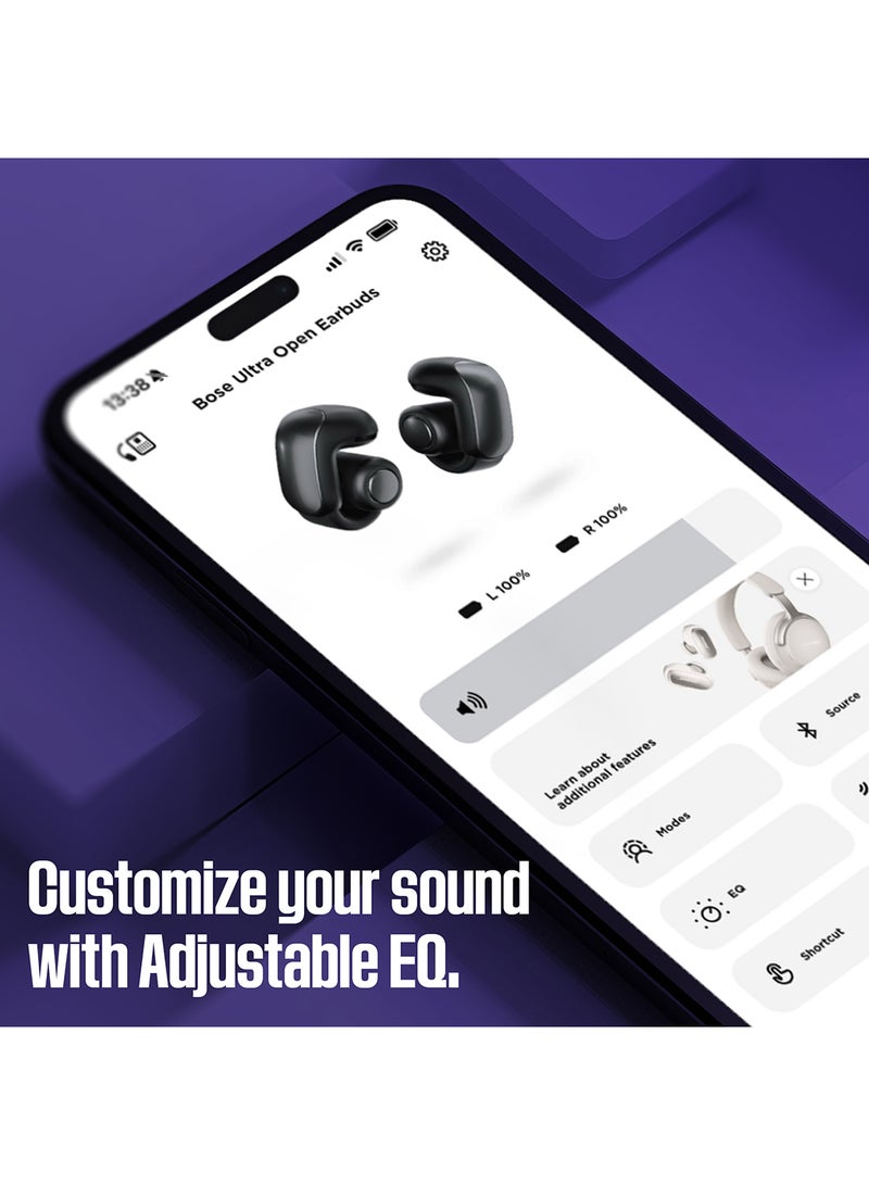 Ultra Open Earbuds with OpenAudio Technology, Open Ear Wireless Earbuds, Up to 48 Hours of Battery Life White Smoke