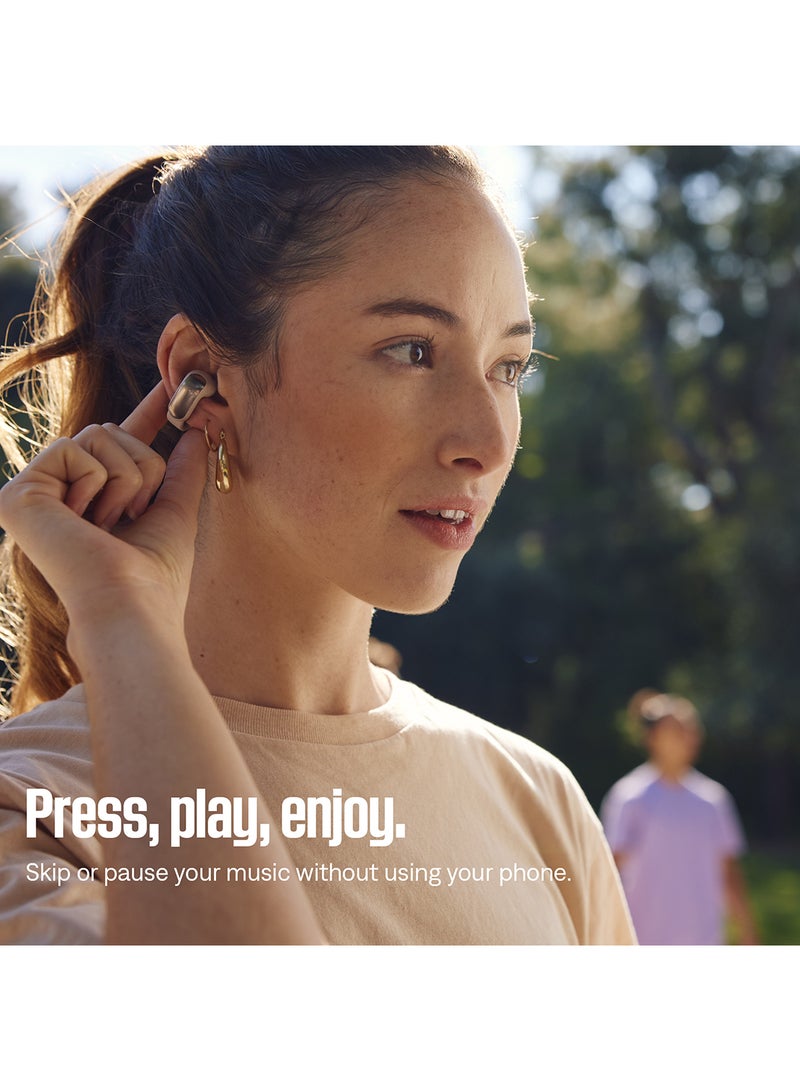 Ultra Open Earbuds with OpenAudio Technology, Open Ear Wireless Earbuds, Up to 48 Hours of Battery Life White Smoke