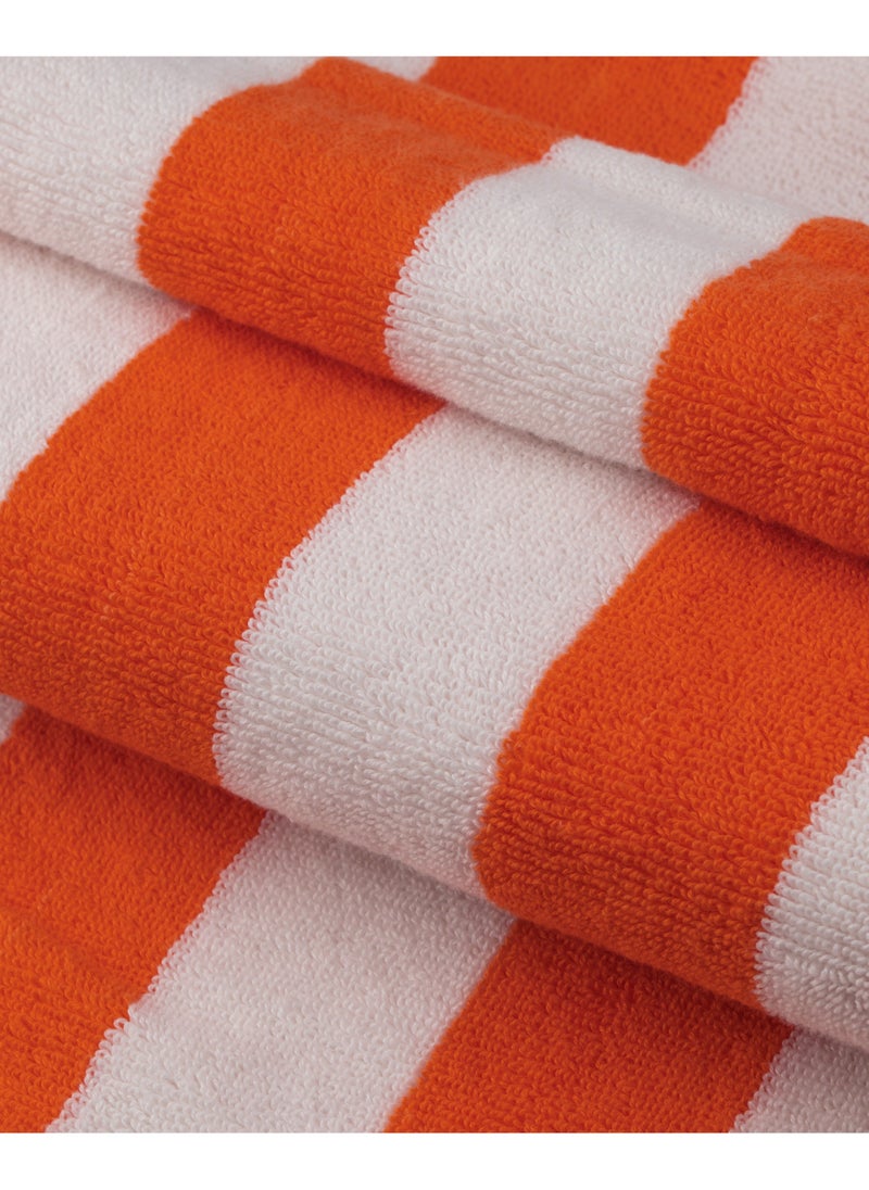 2-Pieces Oversized Beach Towels Extra Large 100% Cotton Summer Pool Cabana Stripe Highly Absorbent And Soft Towel