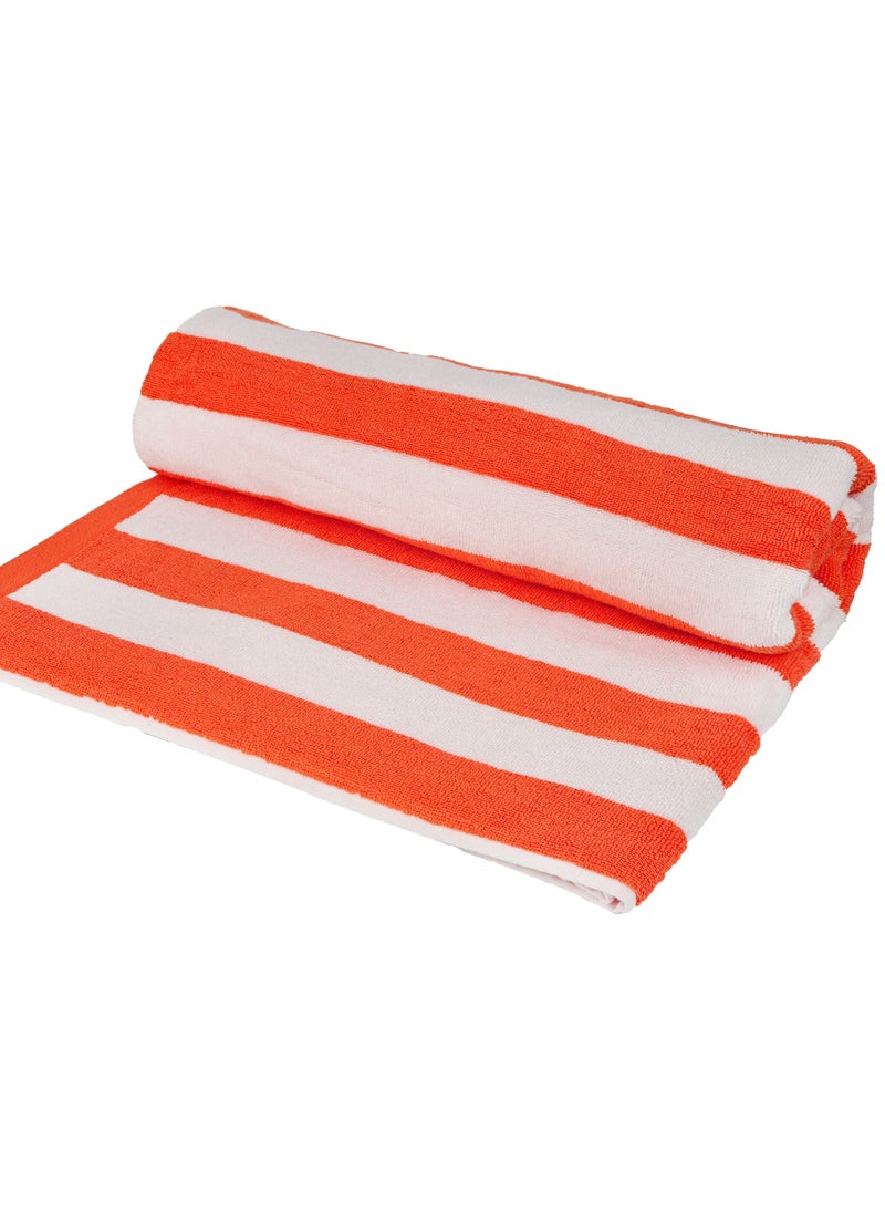 2-Pieces Oversized Beach Towels Extra Large 100% Cotton Summer Pool Cabana Stripe Highly Absorbent And Soft Towel