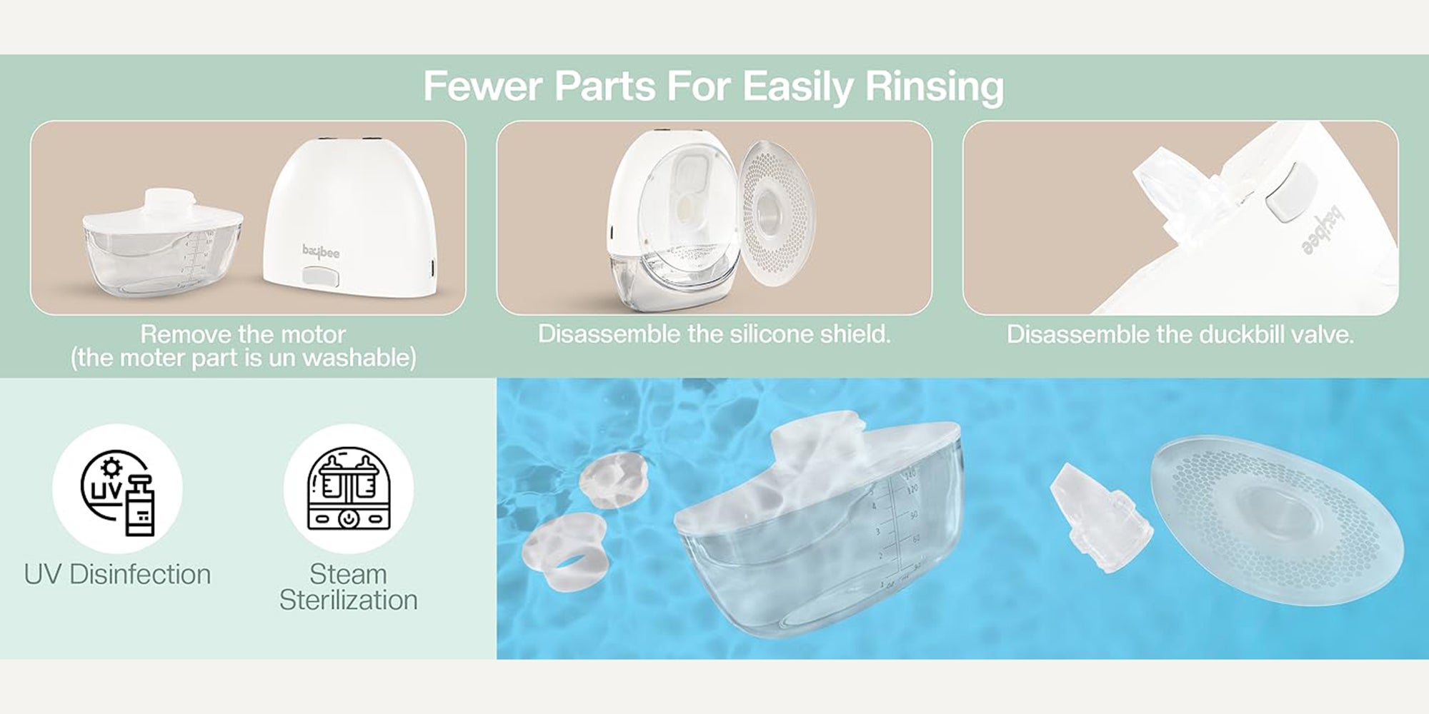 Automatic Ultra Slim Wearable Electric Breast Pump  With Led Display, 3 Modes, 9 Level Suction Adjustment And 3 Sizes