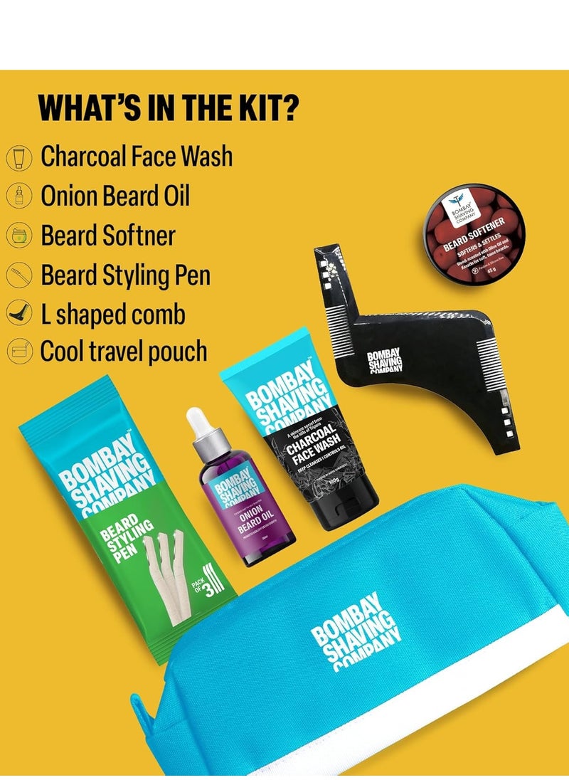 Shaving Company Beard Grooming Kit for Men 6-in-1 Advanced Beard Maintenance Kit