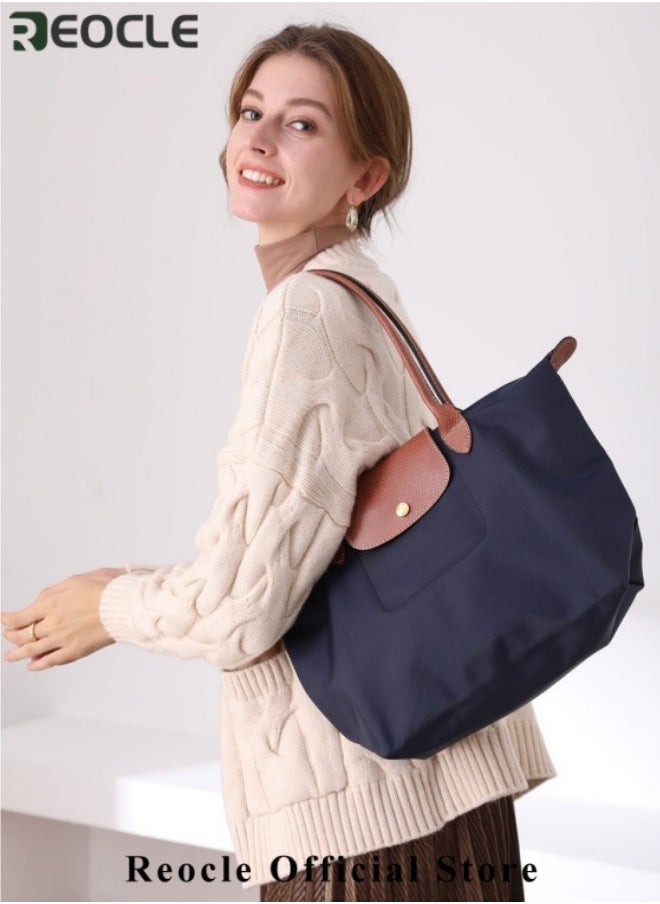 Women's Shoulder Tote Bag Nylon Top-Handle Purse Foldable Weekend Hobo Handbag Top Handle Ladies Shoulder Bags