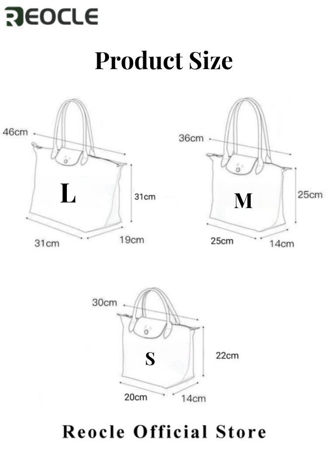Women's Shoulder Tote Bag Nylon Top-Handle Purse Foldable Weekend Hobo Handbag Top Handle Ladies Shoulder Bags