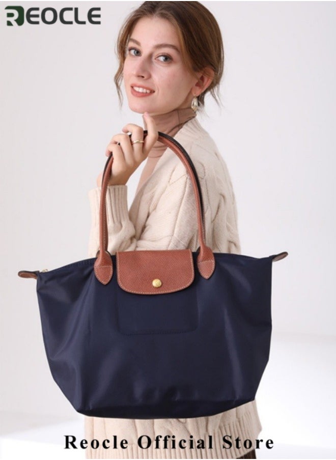 Women's Shoulder Tote Bag Nylon Top-Handle Purse Foldable Weekend Hobo Handbag Top Handle Ladies Shoulder Bags