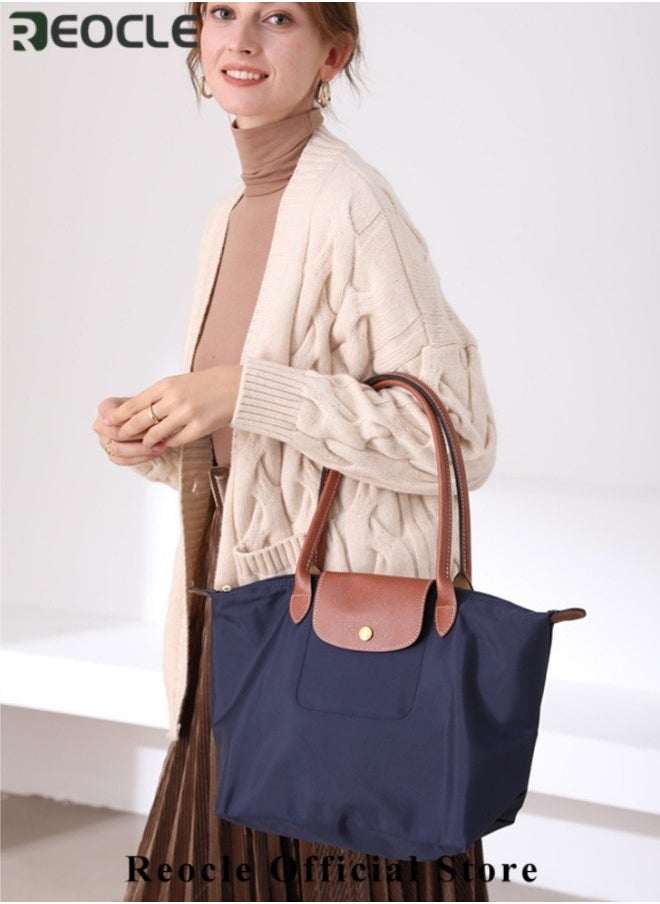 Women's Shoulder Tote Bag Nylon Top-Handle Purse Foldable Weekend Hobo Handbag Top Handle Ladies Shoulder Bags