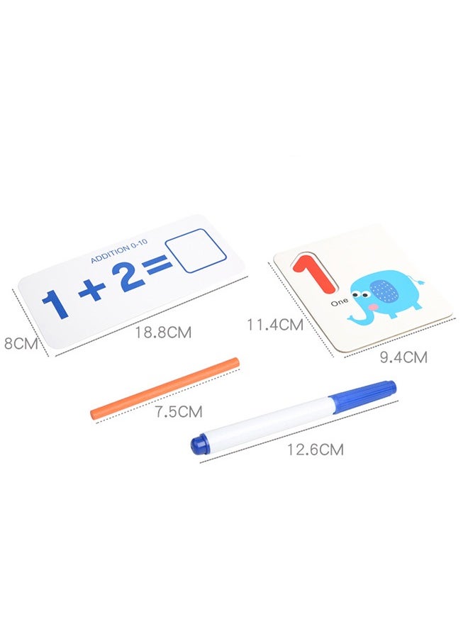 152Pcs Colorful Counting Stick Calculation Math Educational Toy,Foam Number Blocks and Calculation Cards,Learning Materials Preschool Teaching Tools Gift for Toddlers Kids