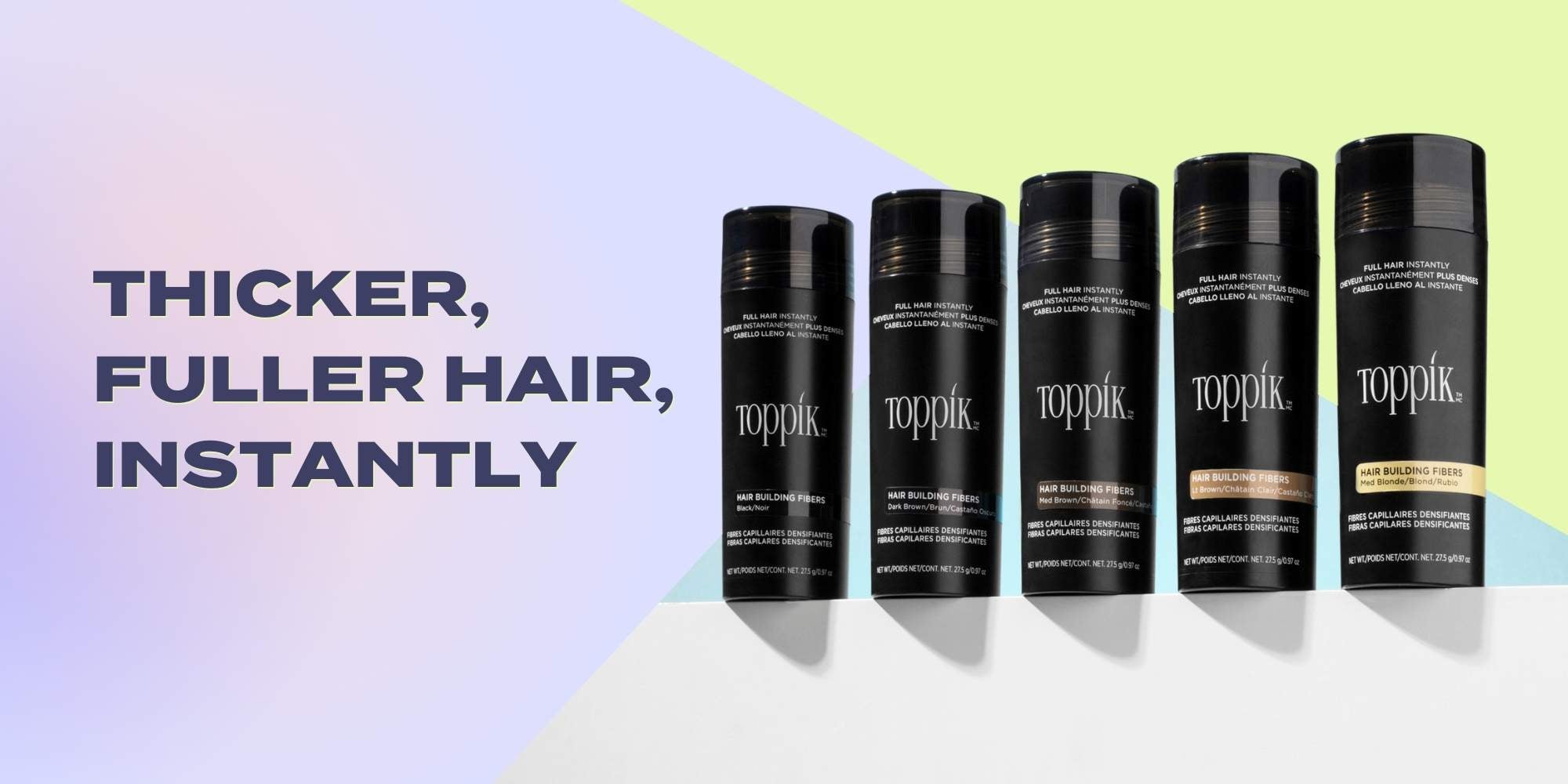 Hair Building Fibers Instant Hair Concealer for Thinning Hair, Hair Fiber for Men & Women, Texture Powder with Natural Keratin, Long-Lasting Hair Color - Medium Blonde 27.5grams
