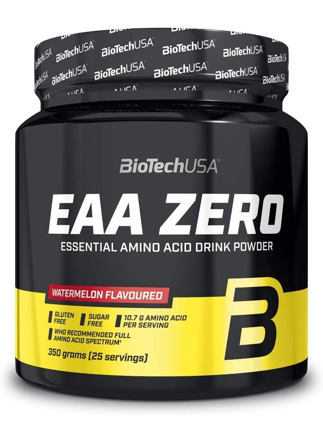 BioTechUSA EAA Zero - Essential Amino Acid Power | 7160mg EAA/serving | WHO Recommended Ratio | Sugar-Free, Gluten-Free, 350 g, Watermelon
