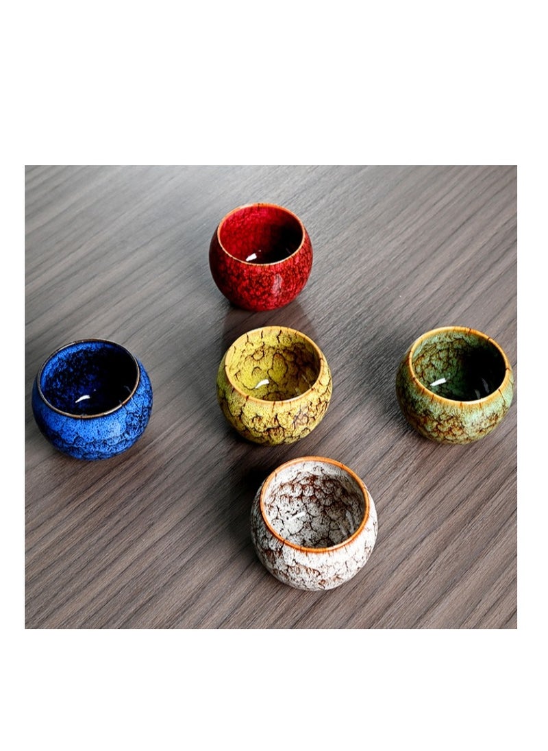 Set Of 5 Double Walled Espresso Coffee Cup Turkish Coffee Cup Arabic Coffee Cup Tea cup Multi color 140ml