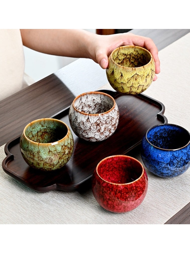 Set Of 5 Double Walled Espresso Coffee Cup Turkish Coffee Cup Arabic Coffee Cup Tea cup Multi color 140ml