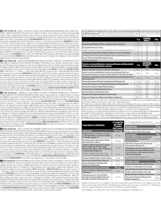 BioTechUSA Pump Caffeine Free | Energy, Focus & Immune Support | 19 Active Ingredients | Pre-Workout Drink Powder, 330 g, Lemon ice tea