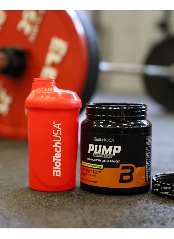 BioTechUSA Pump Caffeine Free | Energy, Focus & Immune Support | 19 Active Ingredients | Pre-Workout Drink Powder, 330 g, Lemon ice tea