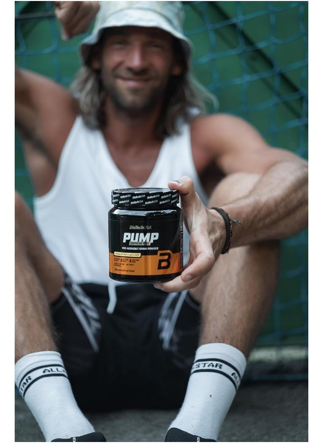 BioTechUSA Pump Caffeine Free | Energy, Focus & Immune Support | 19 Active Ingredients | Pre-Workout Drink Powder, 330 g, Lemon ice tea