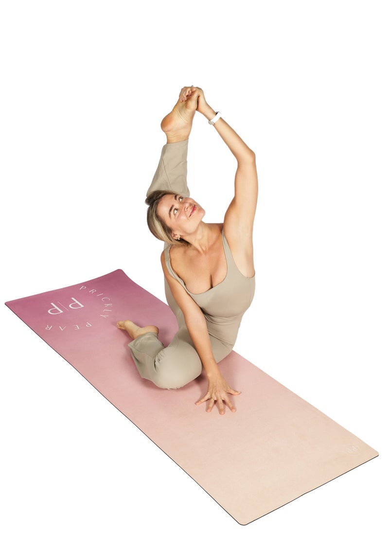 Pear Rollable 4Mm Non-Slip Yoga Mat With Carry Strap - Practical Yoga Mat For Workouts