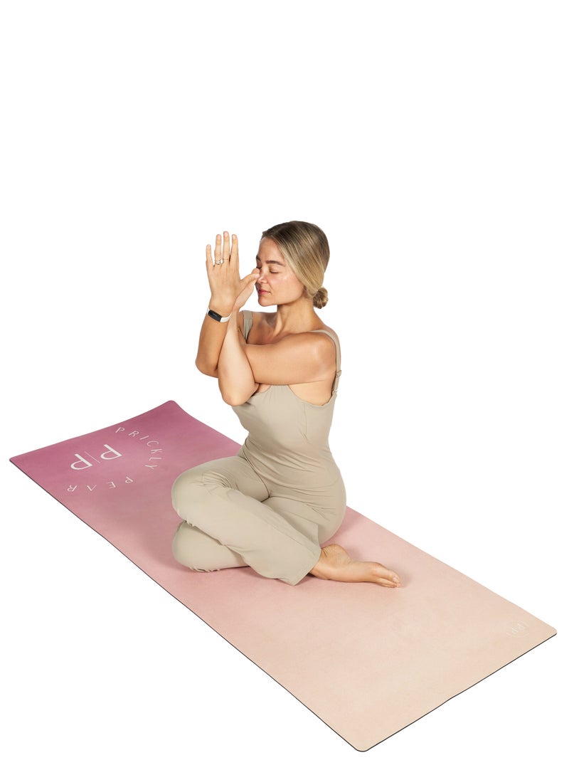 Pear Rollable 4Mm Non-Slip Yoga Mat With Carry Strap - Practical Yoga Mat For Workouts
