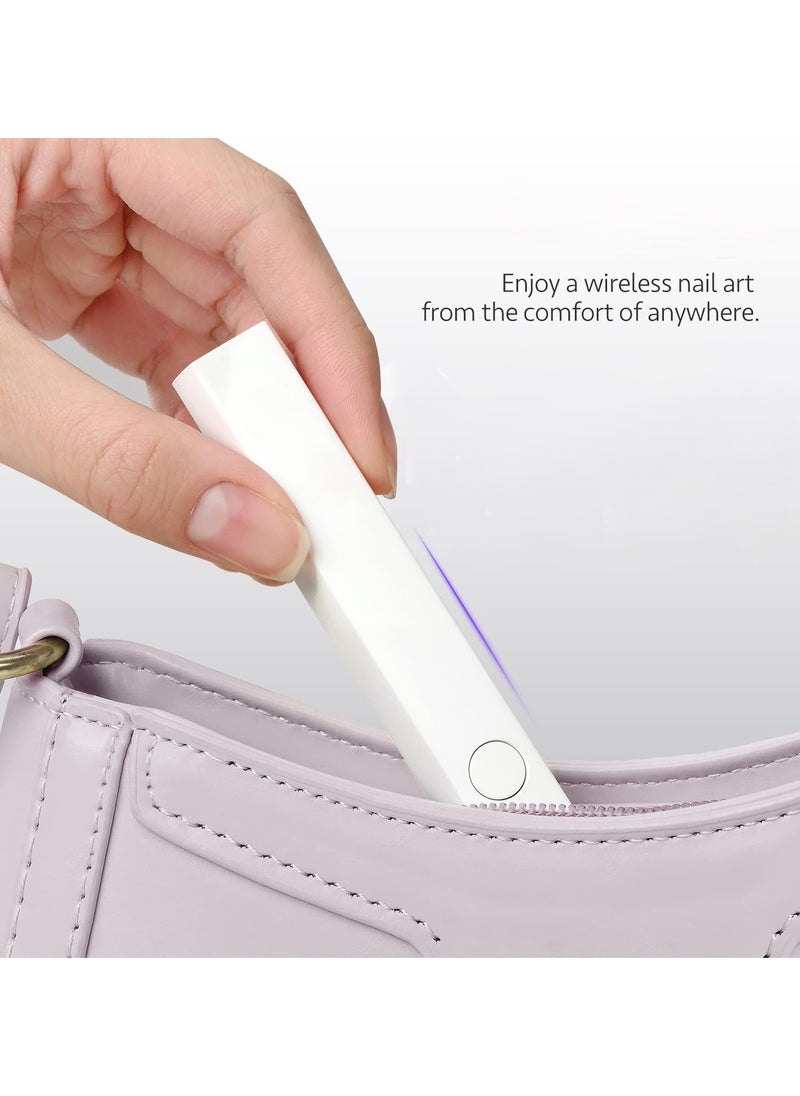 Wireless Handheld UV Light for Gel Nails, Mini Nail Dryer, Portable Gel Polish Curing Lamp, Perfect Gift for Girls