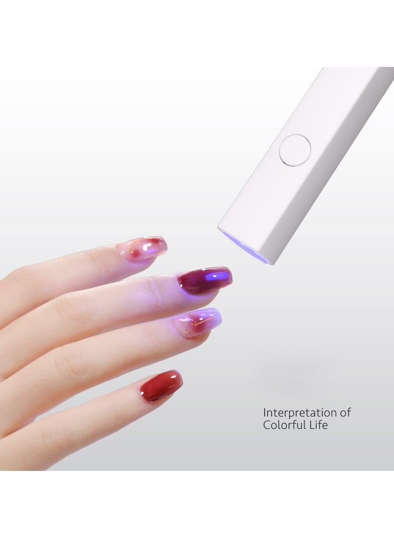 Wireless Handheld UV Light for Gel Nails, Mini Nail Dryer, Portable Gel Polish Curing Lamp, Perfect Gift for Girls