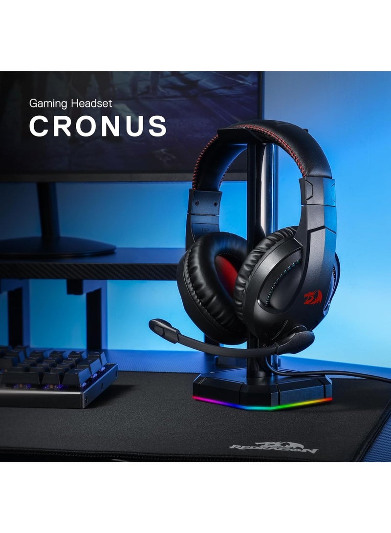 H211 RGB Wired Gaming Headset, 7.1 Surround Sound, Memory Foam Ear Pads, Lightweight Over-Ear Headset with mic, Multi-Platforms Headphones, Works with PC, Xbox Series, NS