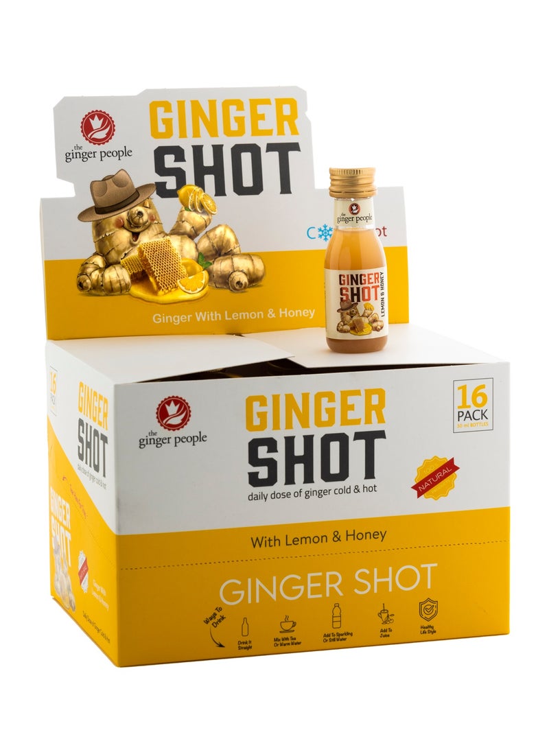 Ginger Shot With Lemon And Honey 30ml Pack Of 16