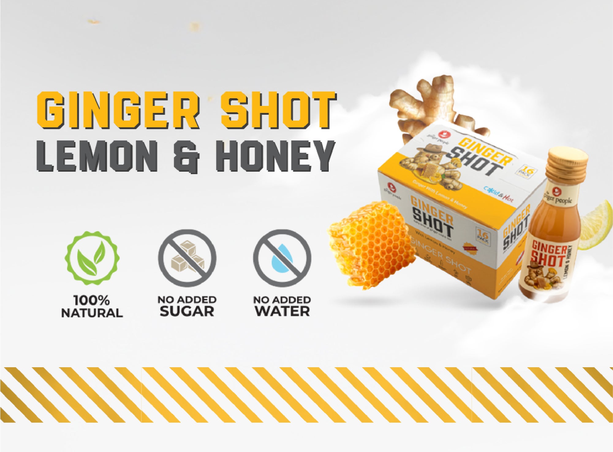 Ginger Shot With Lemon And Honey 30ml Pack Of 16