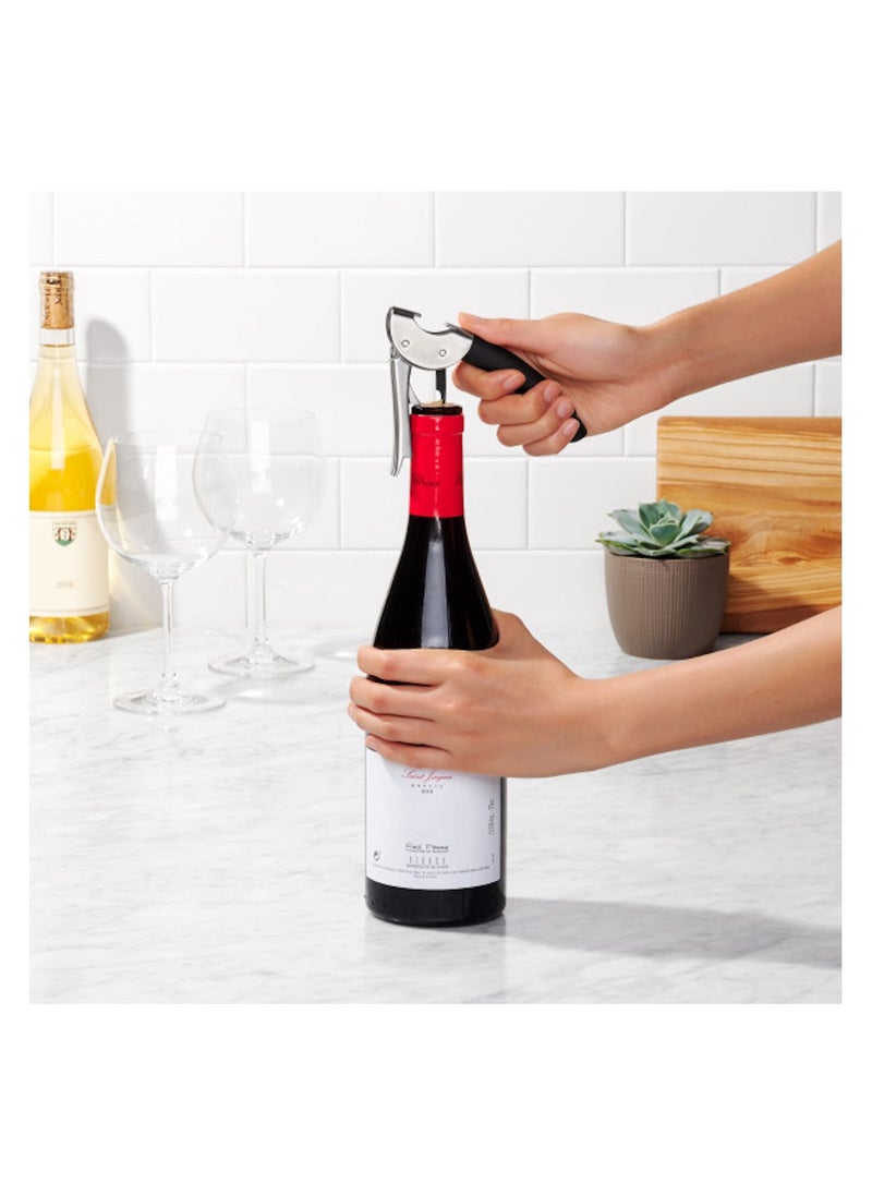 OXO Steel Double Lever Waiter's Corkscrew
