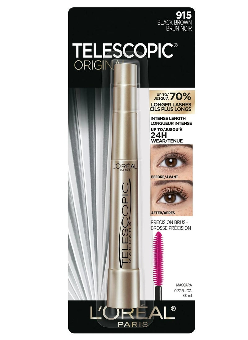 L'Oreal Telescopic Mascara, Black Brown [915], 0.27 oz