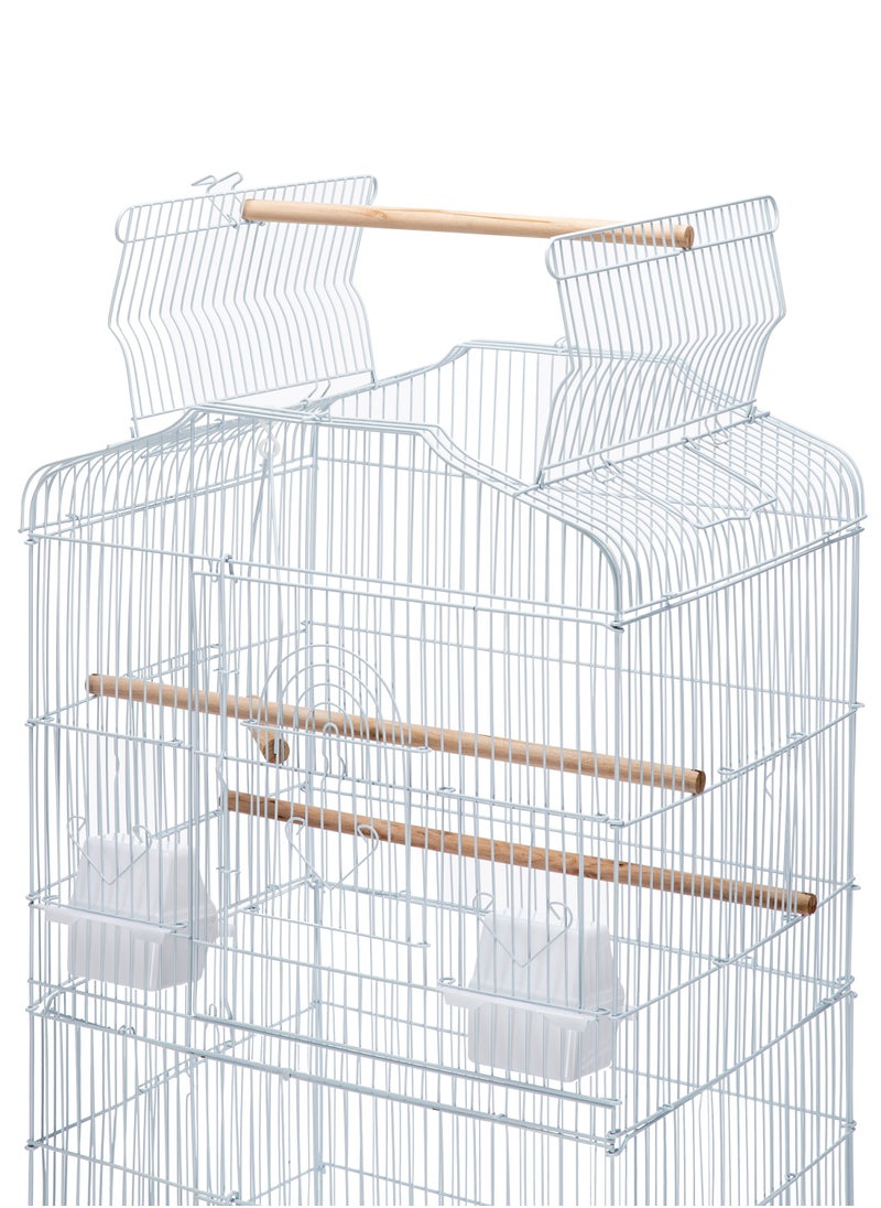 Egardenkart® Open Play Top Bird cage with Rolling Stand for Cockatiel Sun Conure Parakeet (Black)