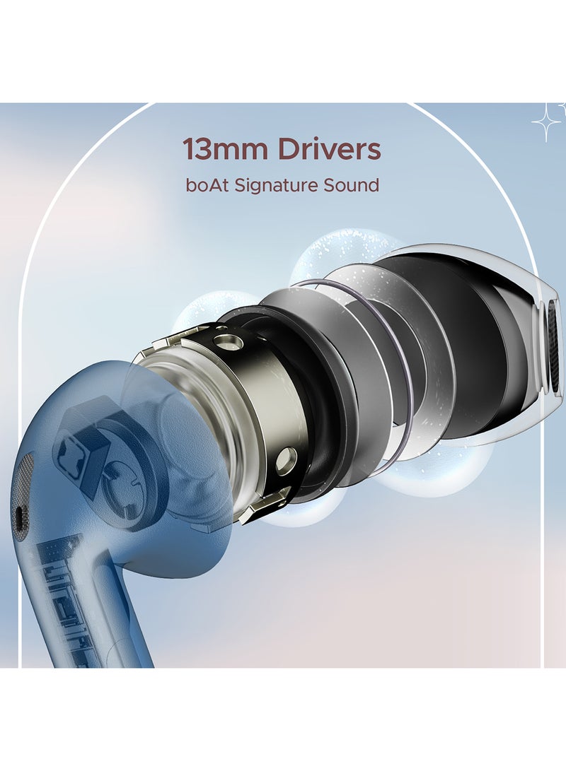 Airdopes Alpha With 35 HRS Playback, 13mm Drivers, Dual Mics ENx & Beast Mode Dark Cyan