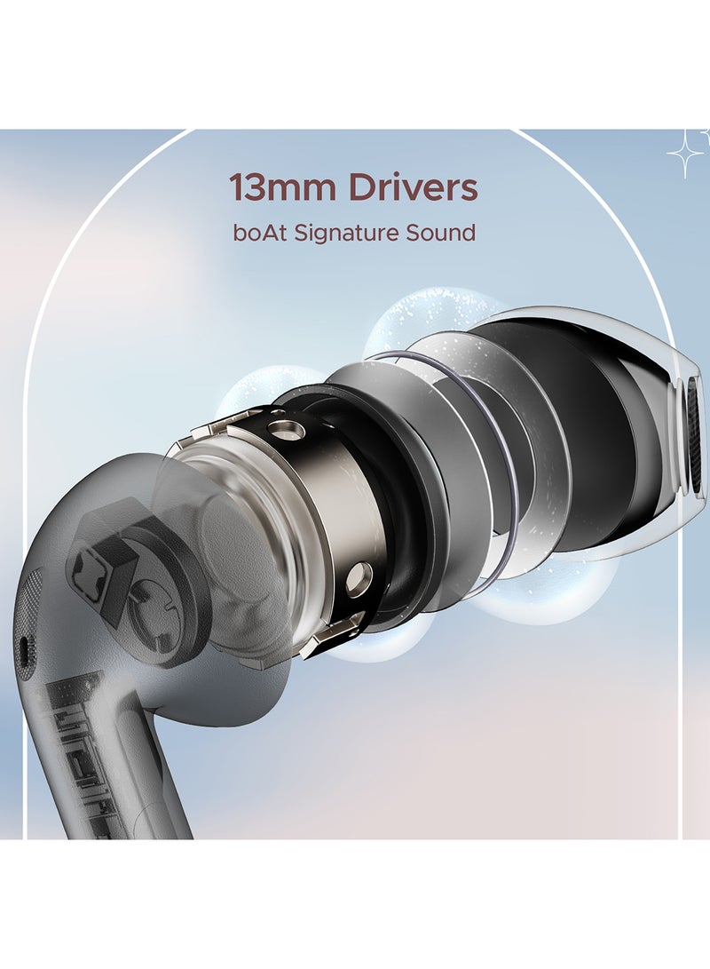 Airdopes Alpha With 35 HRS Playback, 13mm Drivers, Dual Mics ENx & Beast Mode Jet Black