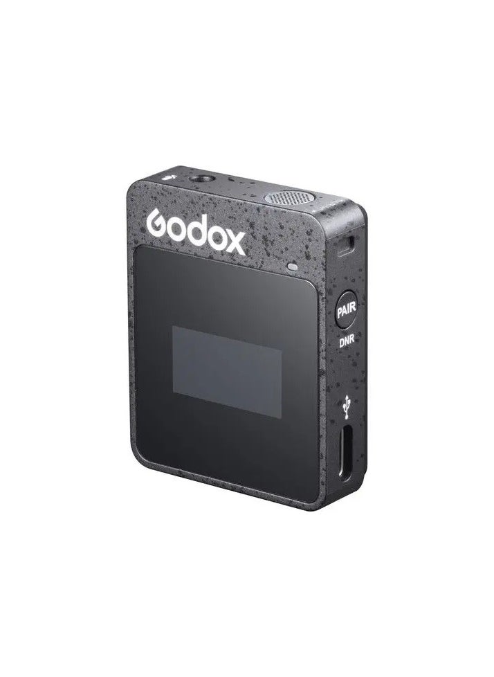 GODOX MoveLink M2 II 2.4GHz Wireless Lavalier Microphone (2 TX+1 RX+Charging Case), 100m (328ft.) Range, Noise Cancelling Mic, Wireless Microphone for PC, Record Interview, TikTok Vlog
