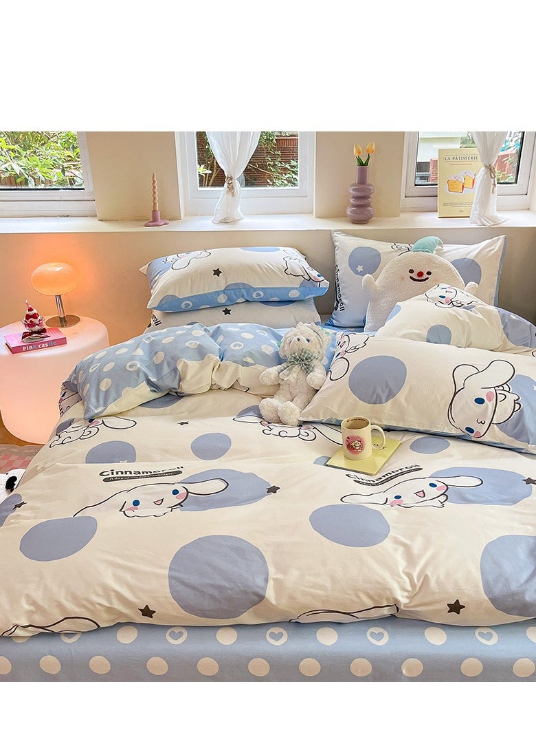 4-Piece Cinnamoroll Cotton Comfortable Set Bed Sheet Set Children'S Day Gift Birthday Gift 200X230cm