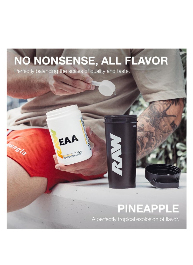 RAW EAA Powder - Ultimate Hydration, Endurance & Muscle Recovery Formula, by Chris Bumstead, Pineapple Flavor, 25 Servings, 11.38 OZ