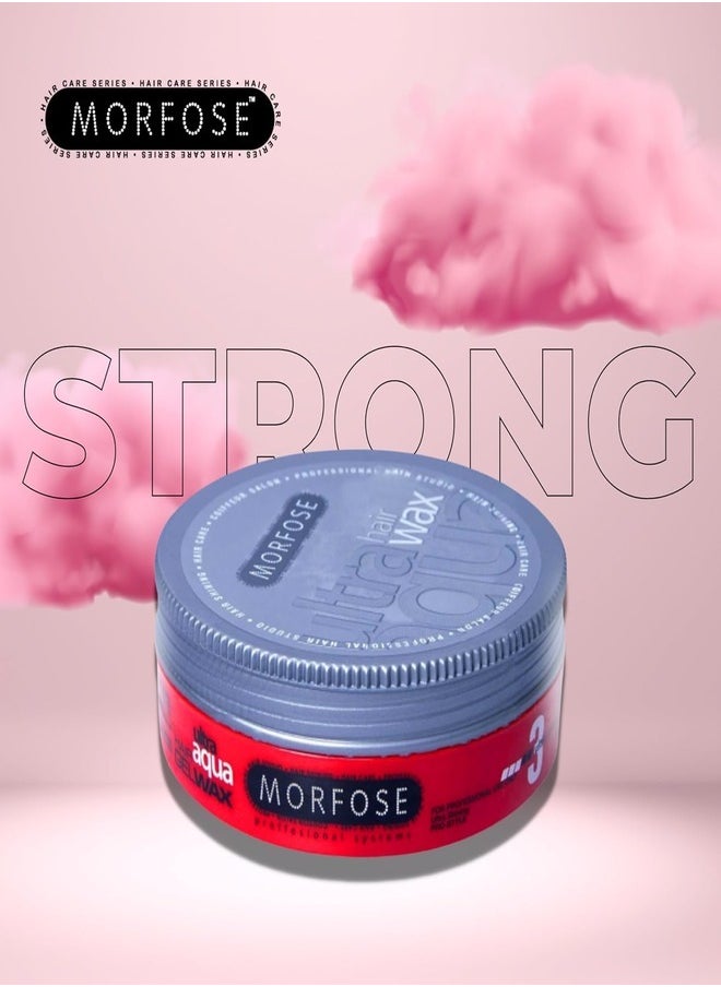 Morfose Ultra Aqua Hair Gel Wax 175ml - 5-Pack Flexible Hold & Natural Shine
