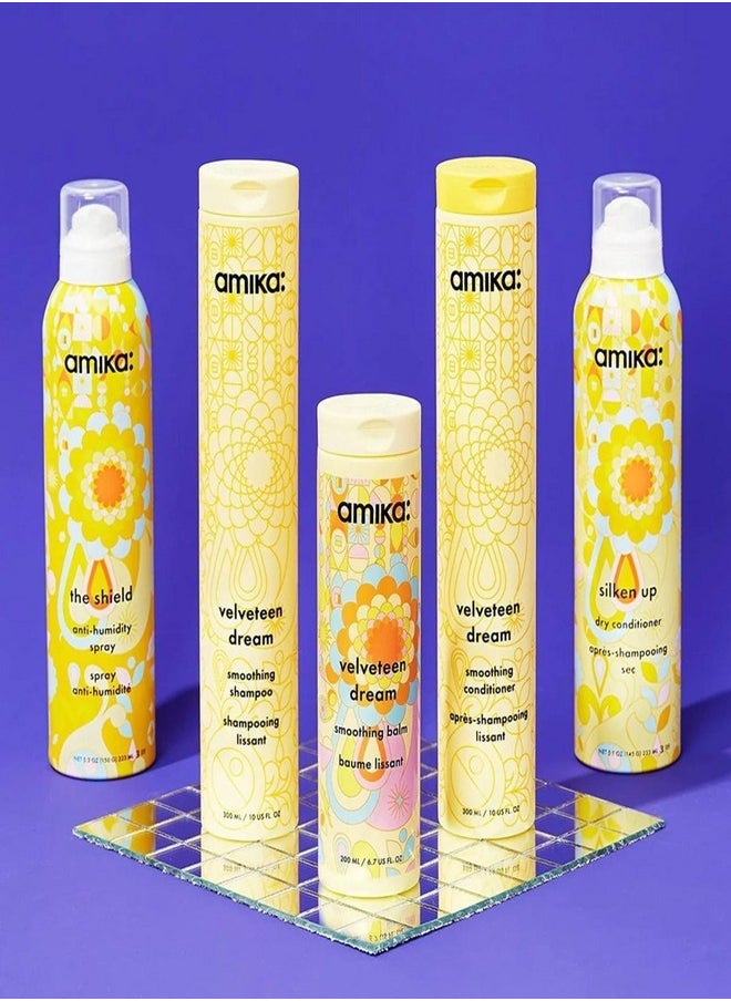 AMIKA Velveteen Dream Smoothing Balm 200ml – Anti-Frizz, Heat-Activated Hair Styling Balm for Long-Lasting Smoothness, Shine, and Humidity Protection – Lightweight Formula for Silky, Frizz-Free Hair