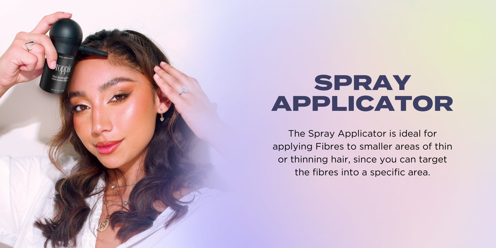 Spray Applicator Precision Nozzle for Hair Fiber Application, Easy Root & Hairline Coverage for Thinning Hair, Works with Toppik Hair Fibers - Black