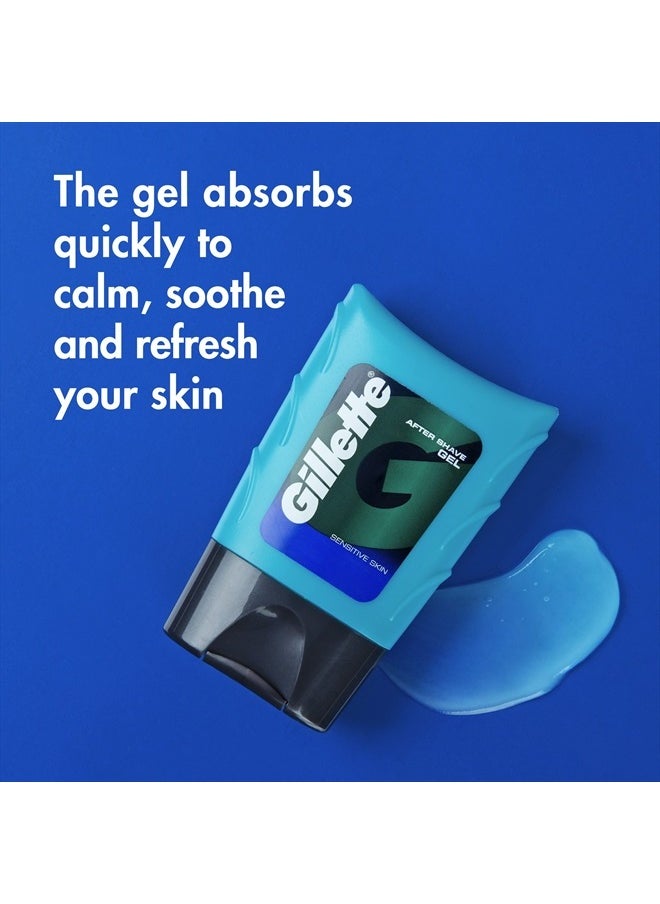 Pack Of 6 After Shave Gel For Men, Calms, Soothes And Refreshes Sensitive Skin, Light Fragrance, 2.5Oz X 6