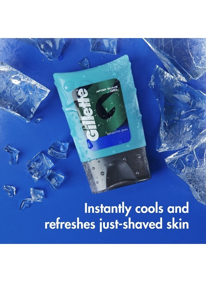 Pack Of 6 After Shave Gel For Men, Calms, Soothes And Refreshes Sensitive Skin, Light Fragrance, 2.5Oz X 6